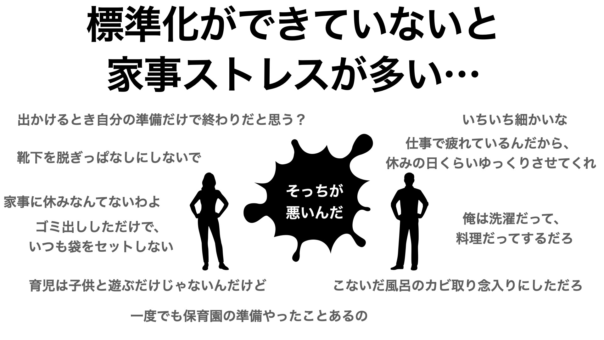 家事ストレスは標準化を使って激減できる おうちの４s活動